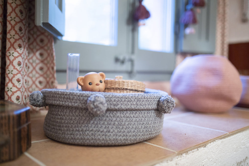 Tray Basket in Vintage Blue