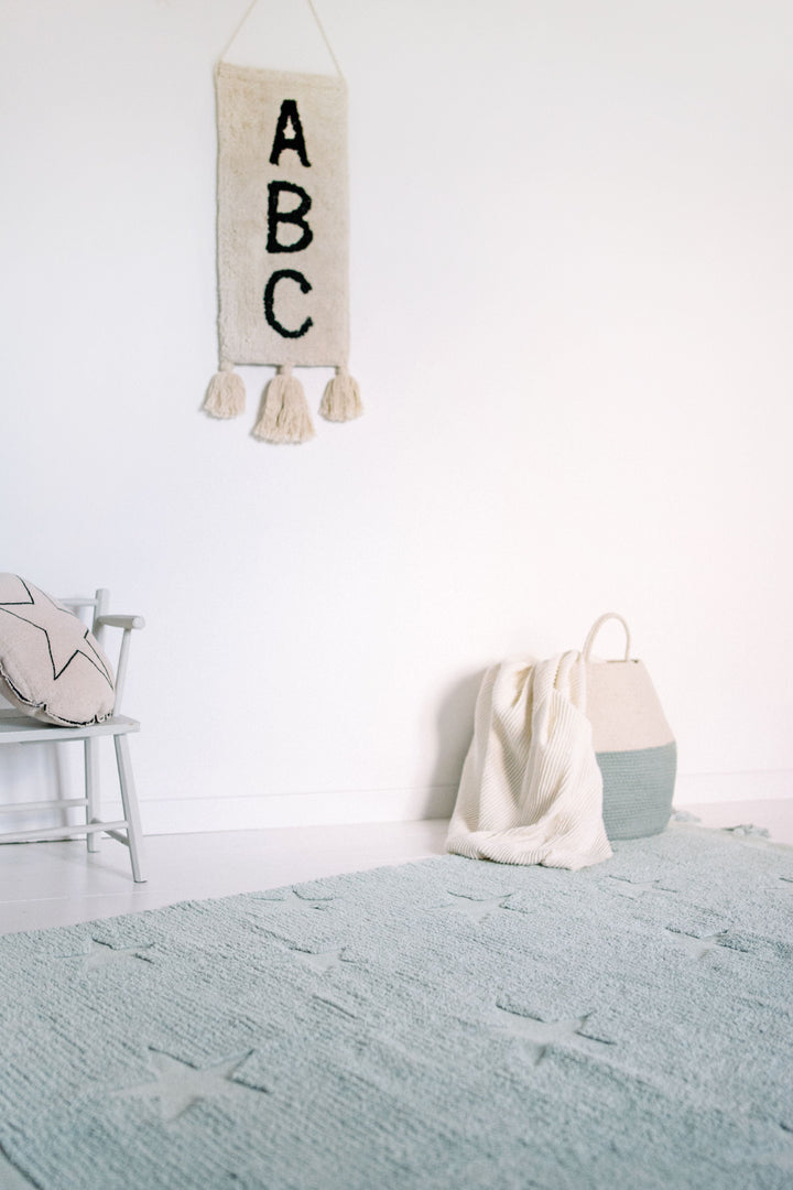 Zoco Basket in Vintage Blue & Natural design by Lorena Canals