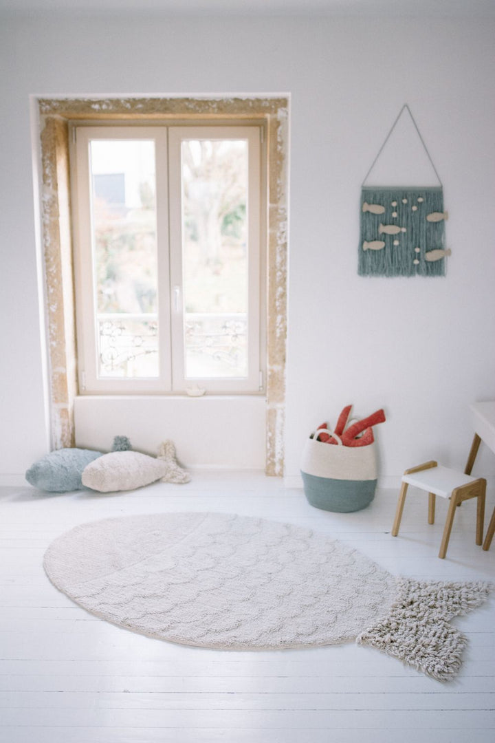 Zoco Basket in Vintage Blue & Natural design by Lorena Canals