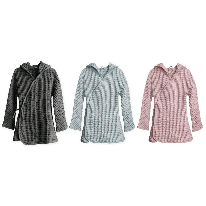 Big Waffle Junior Bathrobe In Multiple Colors Design By The Organic Company 6