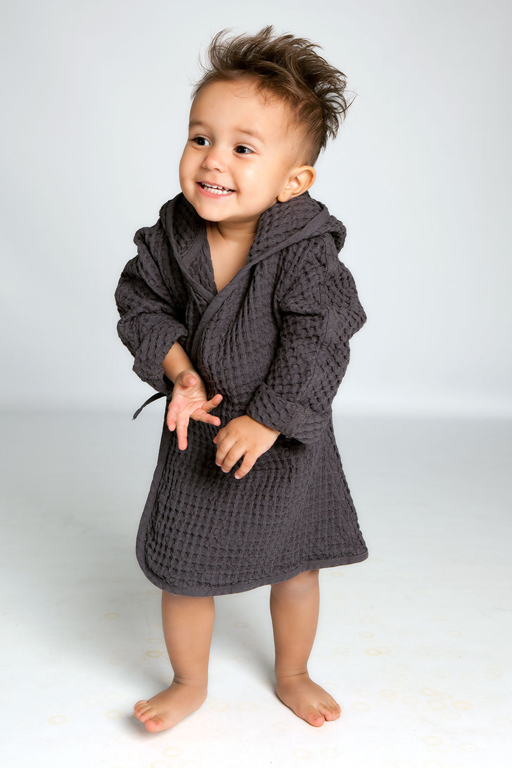Big Waffle Junior Bathrobe In Multiple Colors Design By The Organic Company 11