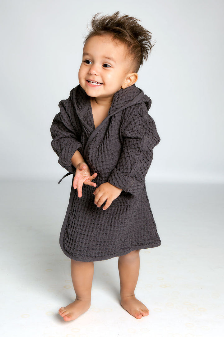 Big Waffle Junior Bathrobe In Multiple Colors Design By The Organic Company 11