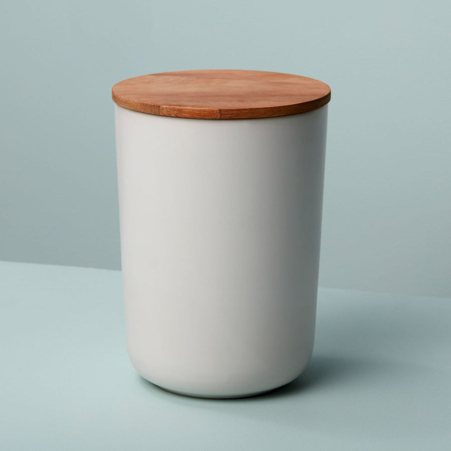 stoneware container with acacia lid 2