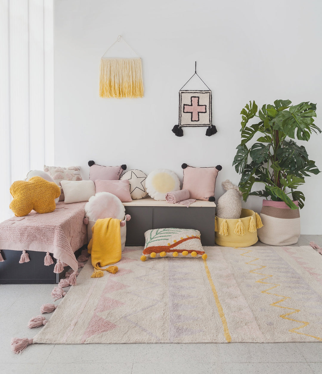 Azteca Natural Rug in Vintage Nude design by Lorena Canals