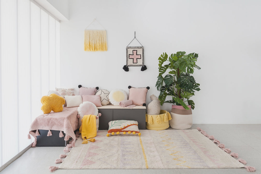 Azteca Natural Rug in Vintage Nude design by Lorena Canals