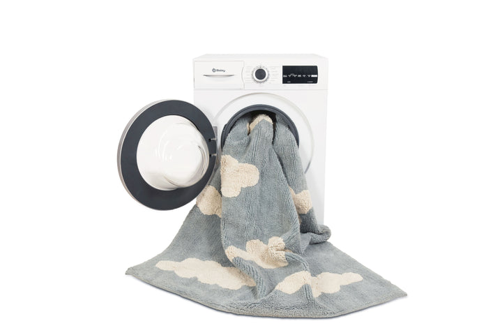 Clouds Rug in Vintage Blue design by Lorena Canals