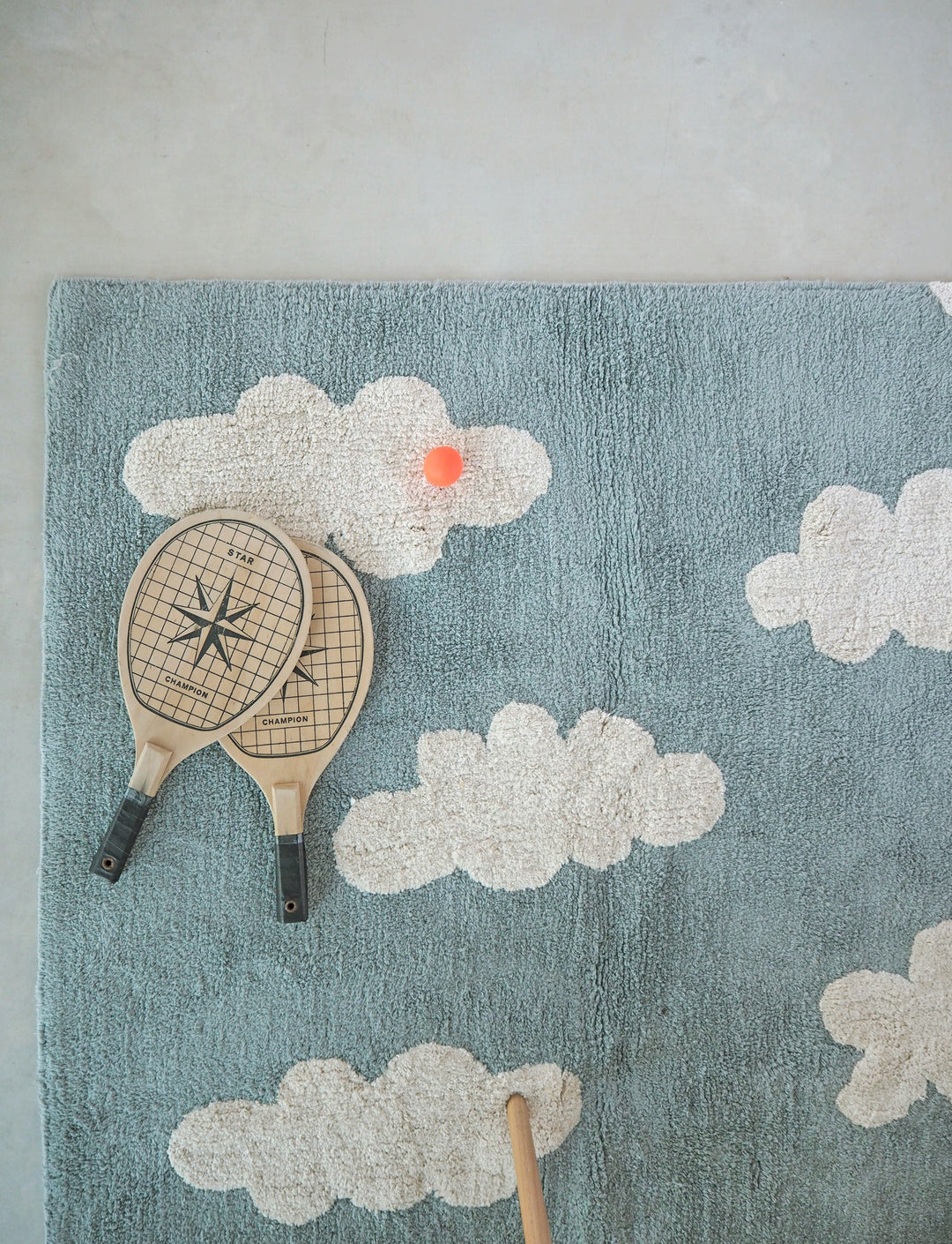Clouds Rug in Vintage Blue design by Lorena Canals