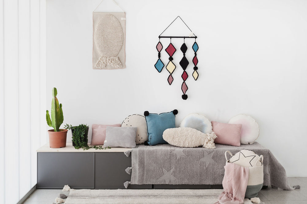 Hippy Stars Rug in Grey design by Lorena Canals
