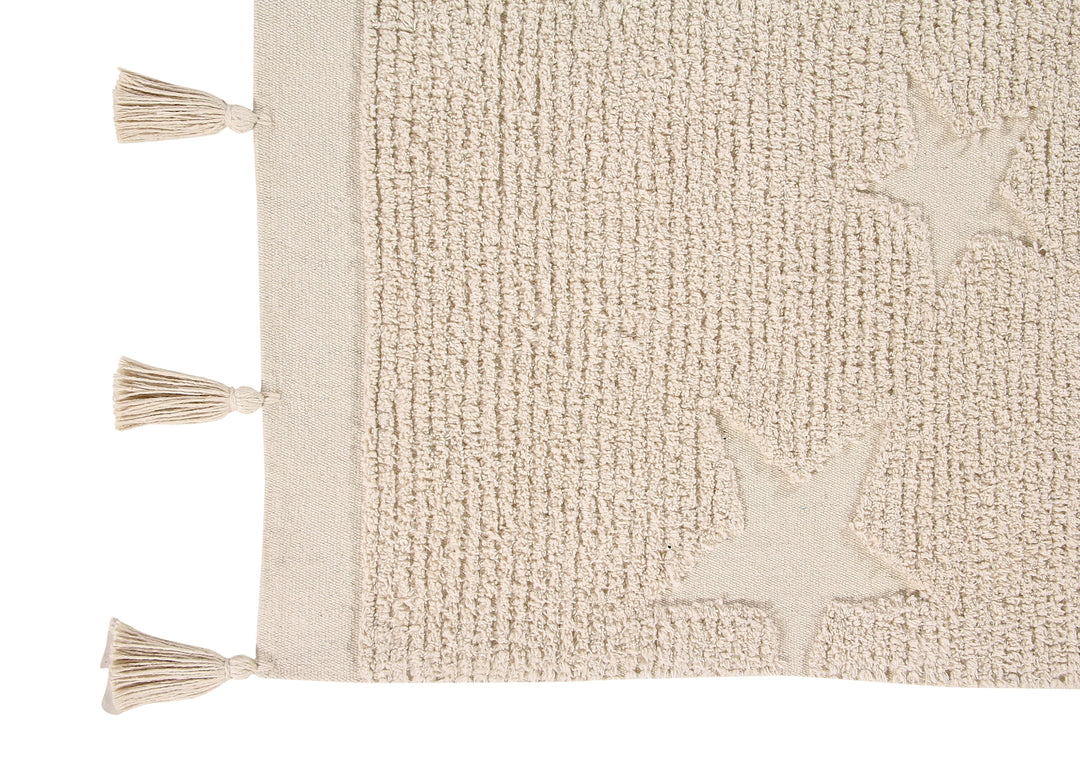 Hippy Stars Rug in Natural design by Lorena Canals