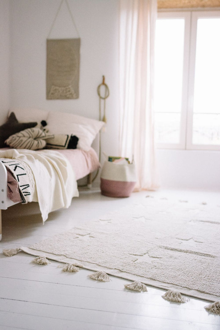 Hippy Stars Rug in Natural design by Lorena Canals