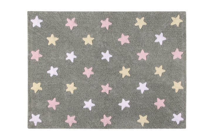 tricolor stars washable rug in grey blue 7