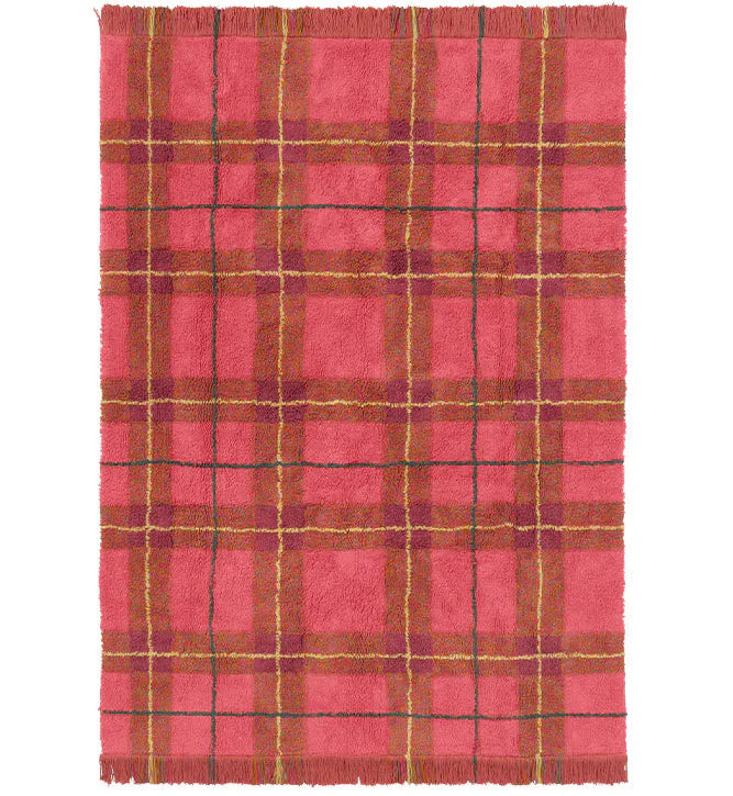 Washable Rug Tartan Vintage Red Lorena Canals C Tar Vr S 1