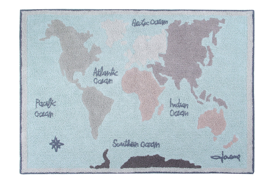 Vintage Map Washable Rug Design By Lorena Canals 1