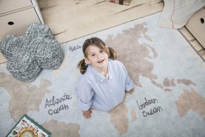 Vintage Map Washable Rug Design By Lorena Canals 9