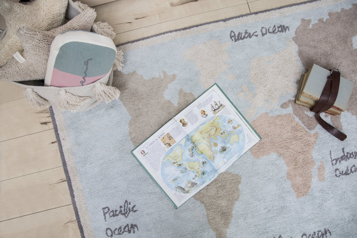 Vintage Map Washable Rug Design By Lorena Canals 10