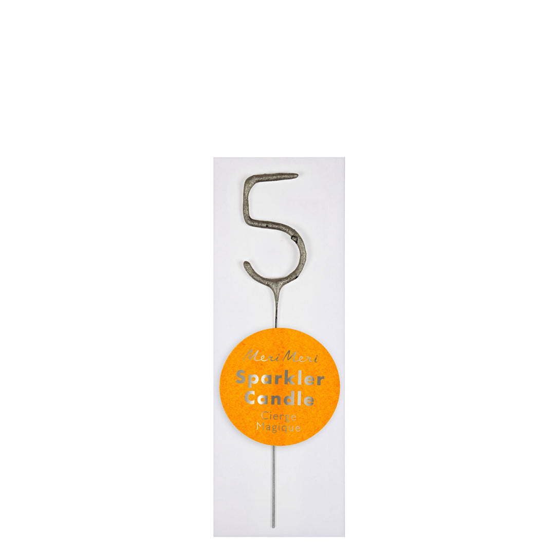 Mini Silver Sparkler Numbers 0 To 9 Candles By Meri Meri 5