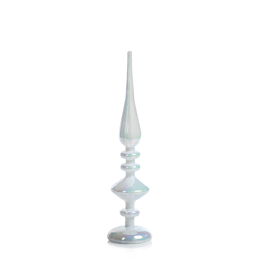 Led White Glass Finial In Various Styles 1