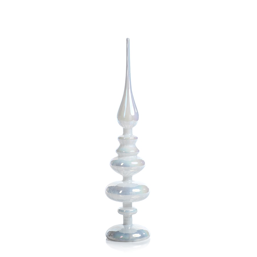 Led White Glass Finial In Various Styles 2