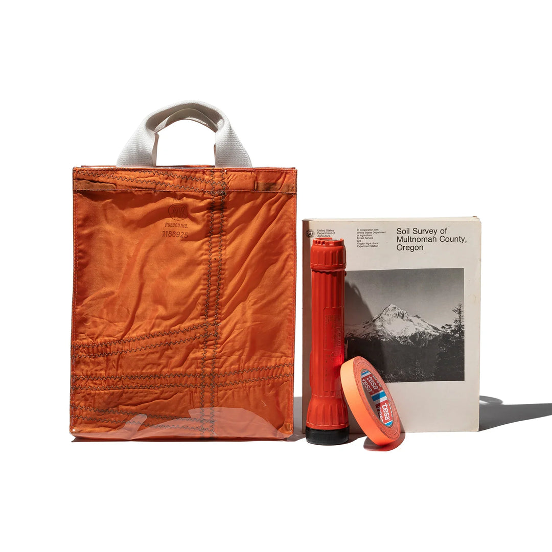 Covered Parachute Document Bag - Orange