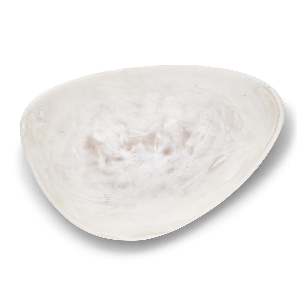 archipelago white cloud marbleized organic shaped platter 2
