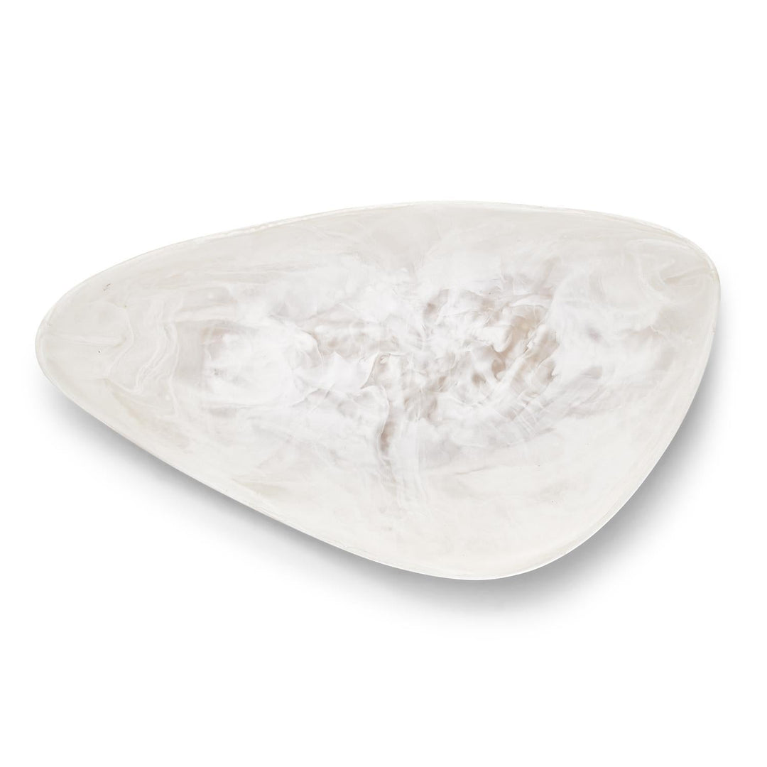 archipelago white cloud marbleized organic shaped platter 5