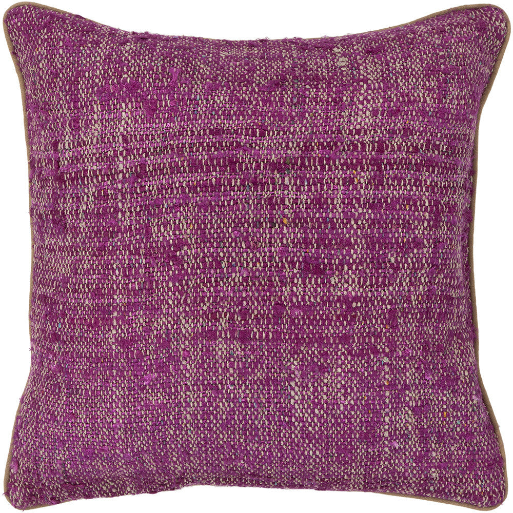 cotton velvet pillow in magenta natural design by chandra rugs 1