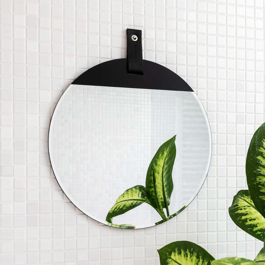Reflect Mirror  with Leather Loop for Hanging 10