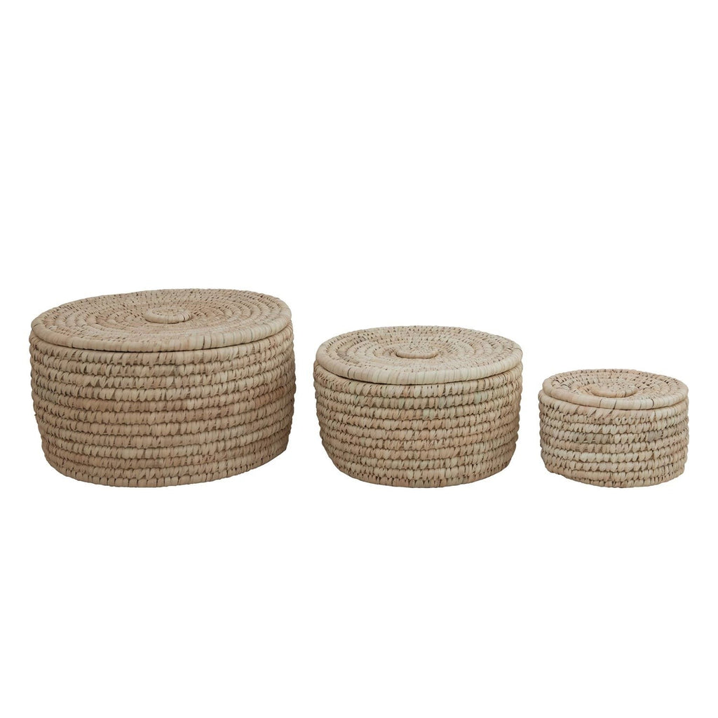 hand woven baskets with lids set of 3 by bd edition df3920 1