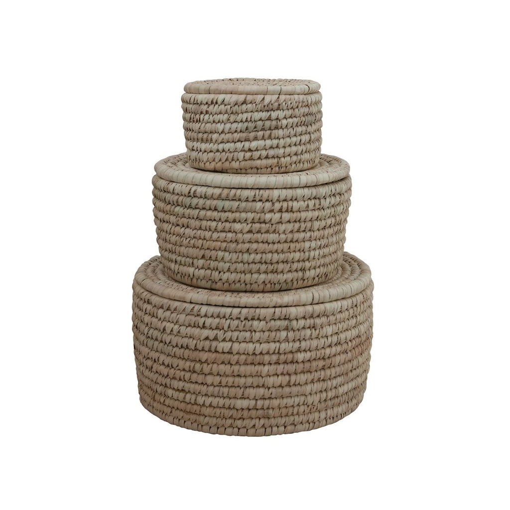 hand woven baskets with lids set of 3 by bd edition df3920 2