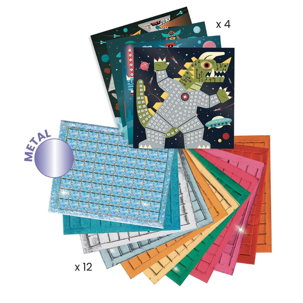 space battle sticker mosaic craft kit by djeco dj09424 3