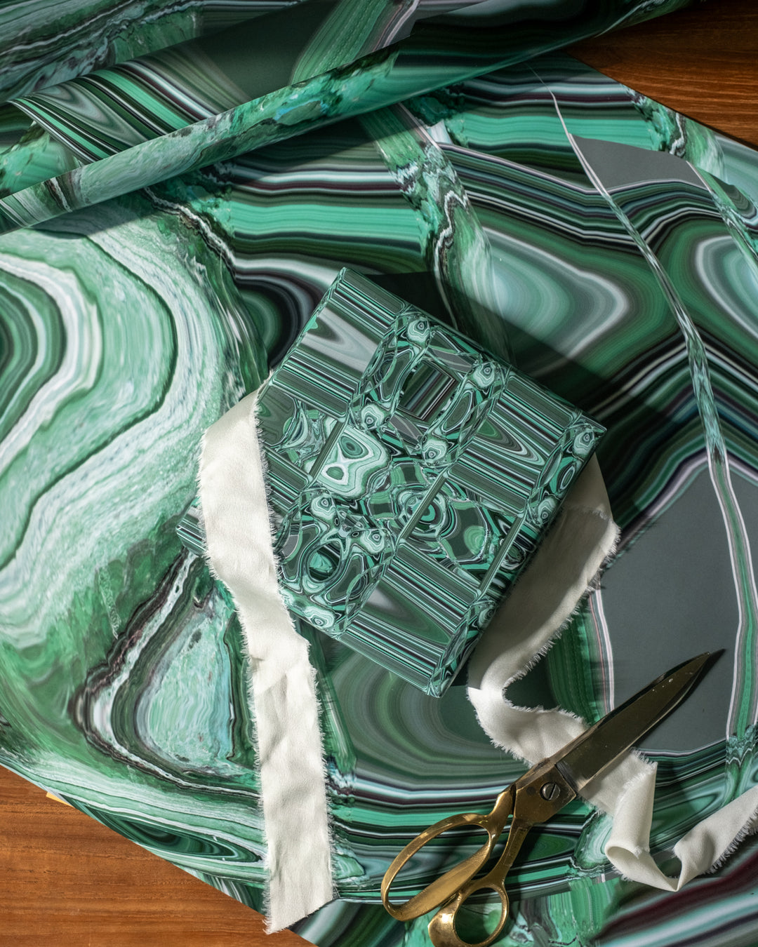 Malachite Wrapping Paper