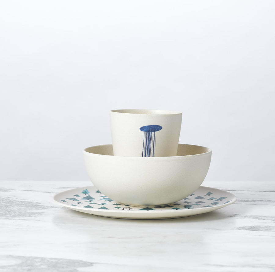 Illustrated Dish Set Bear By Fable New York 1