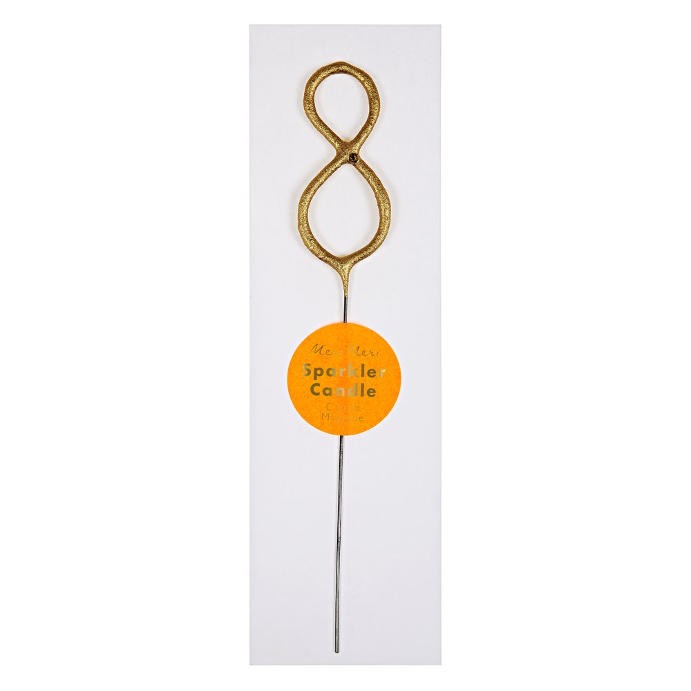 Gold Sparkler Numbers 0 To 9 Candles By Meri Meri 3