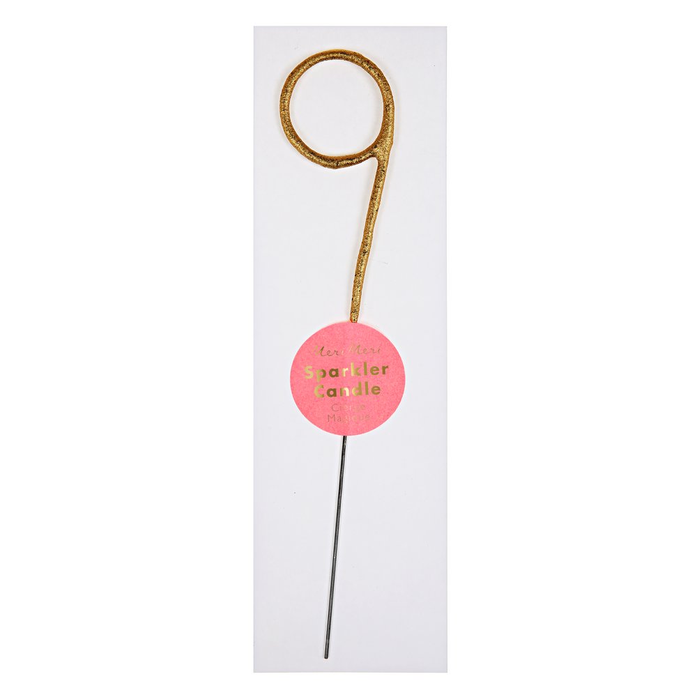 Gold Sparkler Numbers 0 To 9 Candles By Meri Meri 4