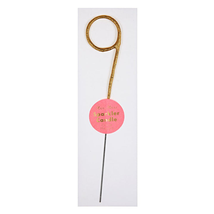 Gold Sparkler Numbers 0 To 9 Candles By Meri Meri 4