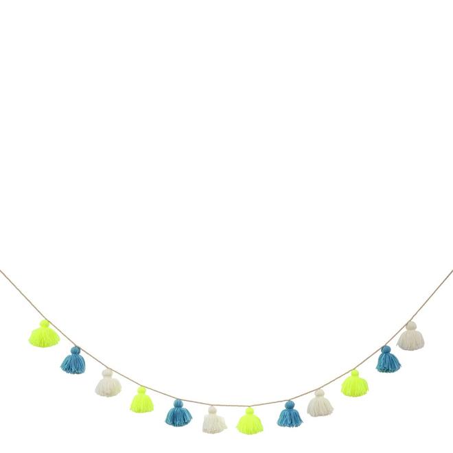 Blue Wool Tassel Garland By Meri Meri 1