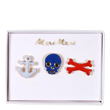Pirate Enamel Lapel Pins By Meri Meri 1