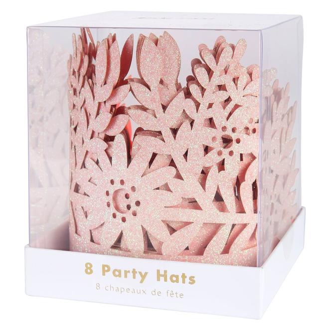 Pink Glitter Party Crowns By Meri Meri 2