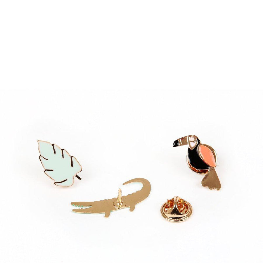 Jungle Enamel Lapel Pins By Meri Meri 1
