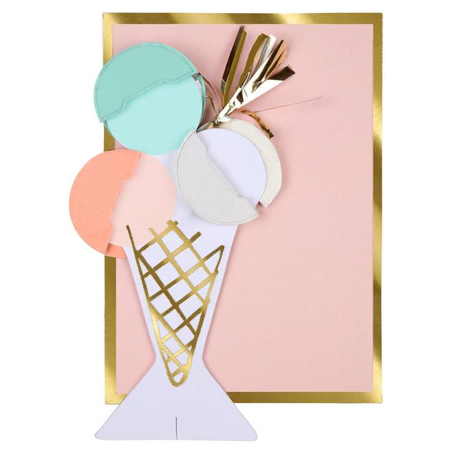 Ice Cream Honeycomb Card By Meri Meri 2