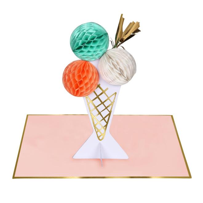 Ice Cream Honeycomb Card By Meri Meri 3