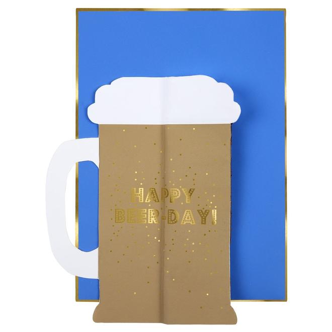 Happy Beerday Honeycomb Card By Meri Meri 1