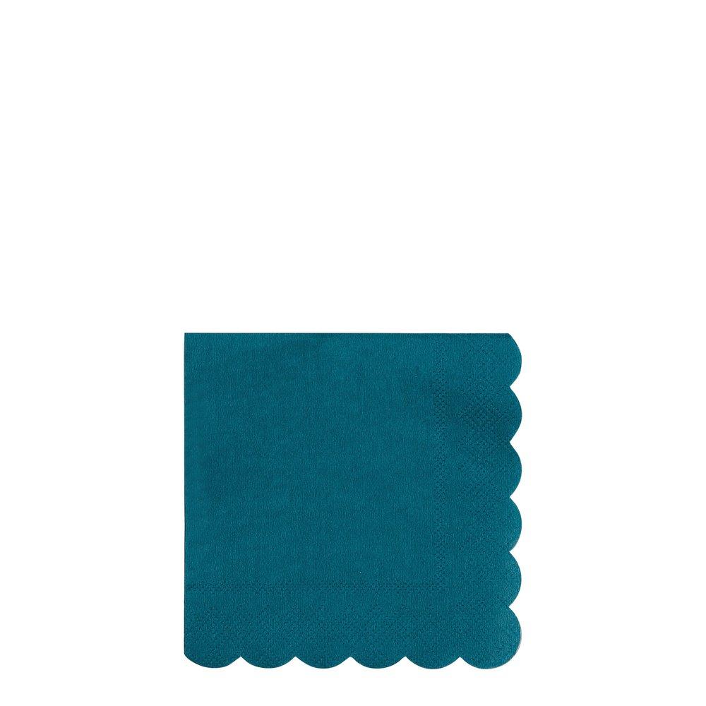 Dark Teal Small Napkins By Meri Meri 1