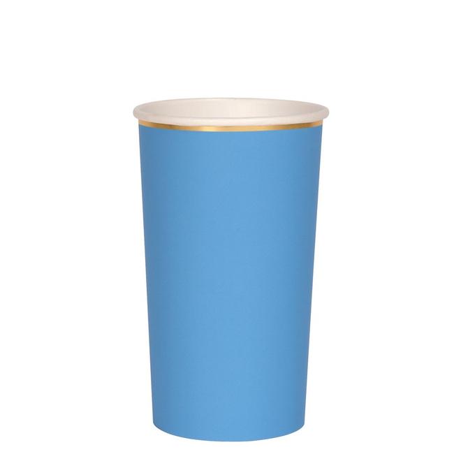 Bright Blue Highball Cups By Meri Meri 1