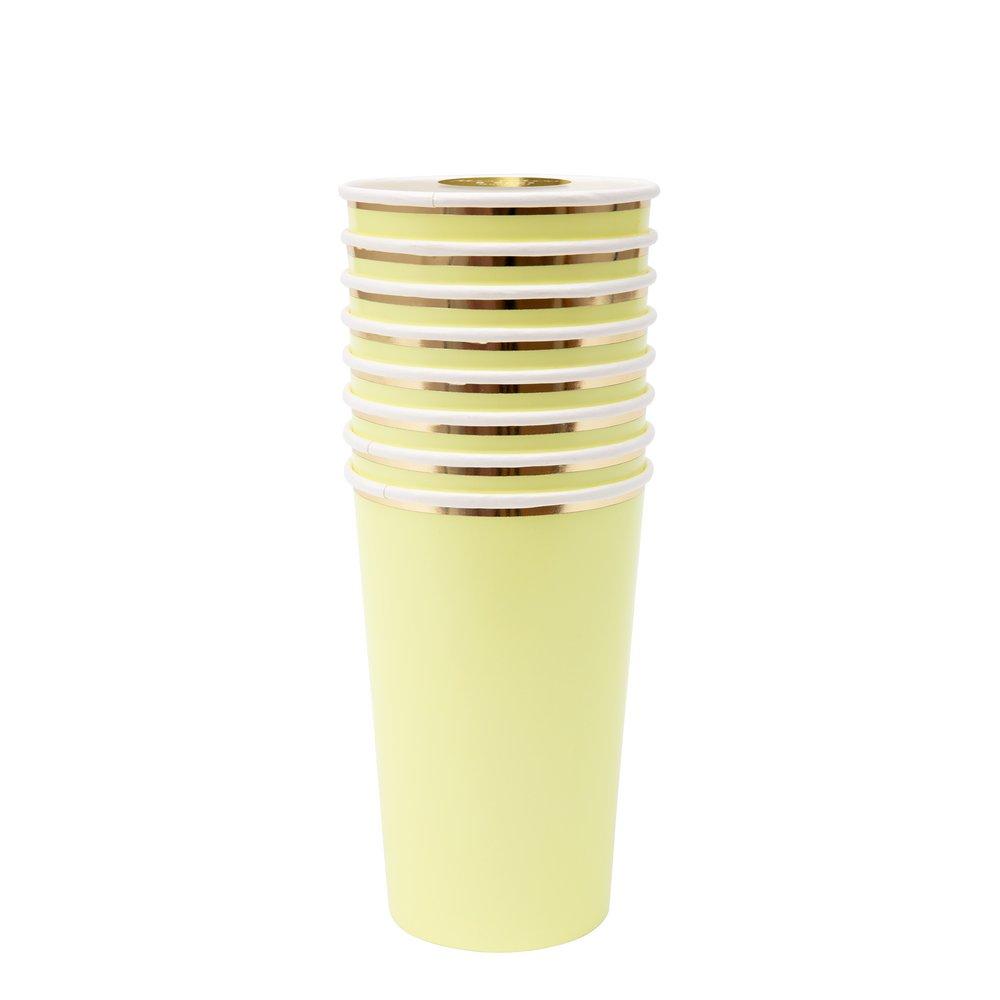 Pale Yellow Highball Cups By Meri Meri 2