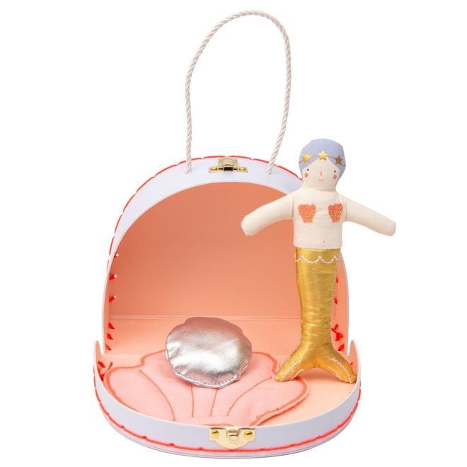 Mermaid Mini Suitcase Doll By Meri Meri 4