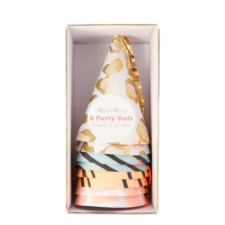 Safari Animal Print Party Hats By Meri Meri 2
