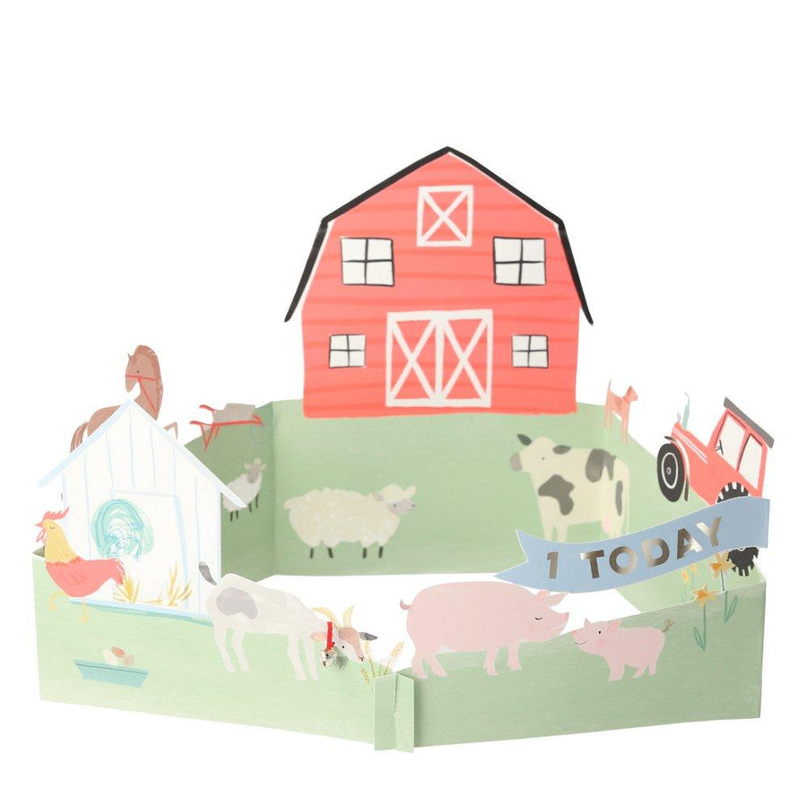 On The Farm 3D Scene Card By Meri Meri 1
