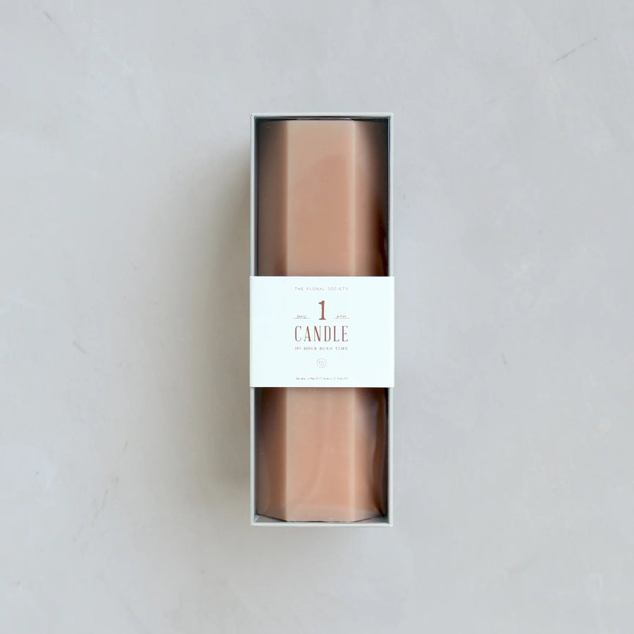 fancy hexagon pillar candle 2