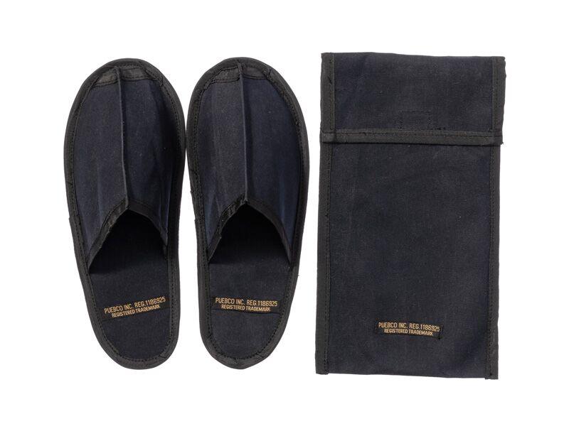 waxed canvas portable slipper large black design by puebco 1